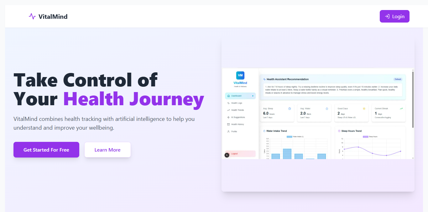 VitalMind - Personal Health Diary with AI